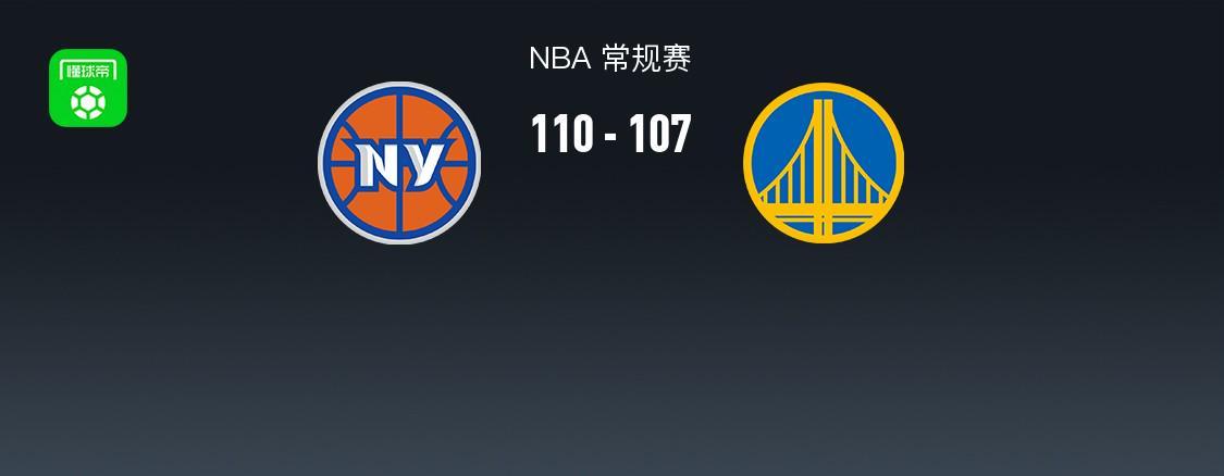 九游服务-NBA战报：尼克斯110-107险胜勇士取NBA3连胜，布伦森30+1+9